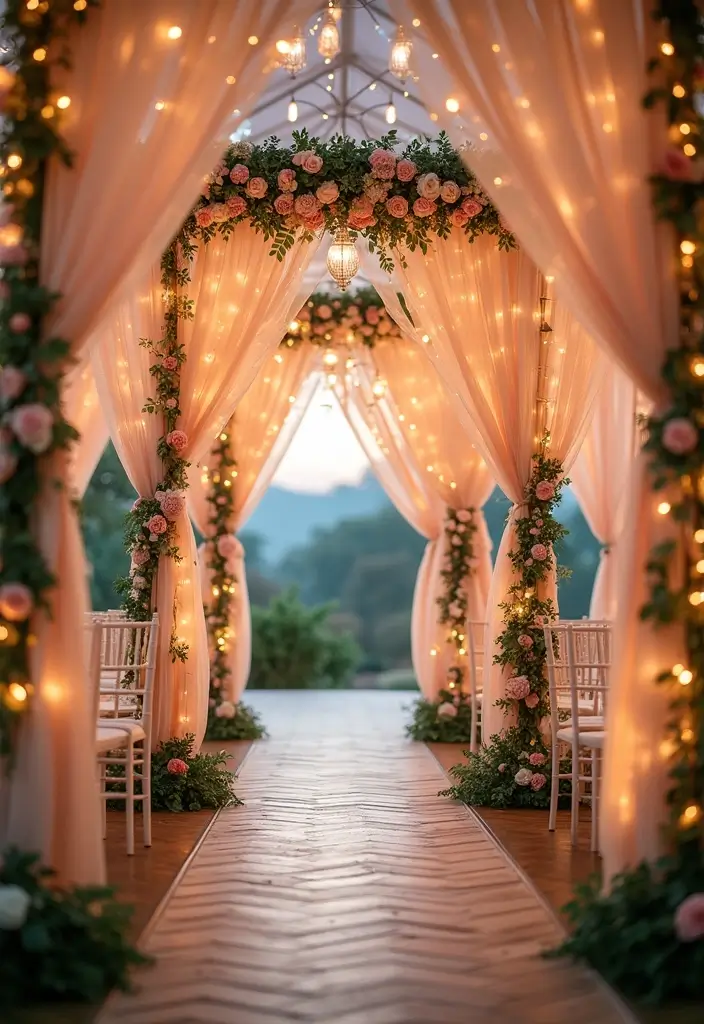 29 Wedding Drapery Ideas That Transform Any Venue - 1. Ethereal Canopy Overhead