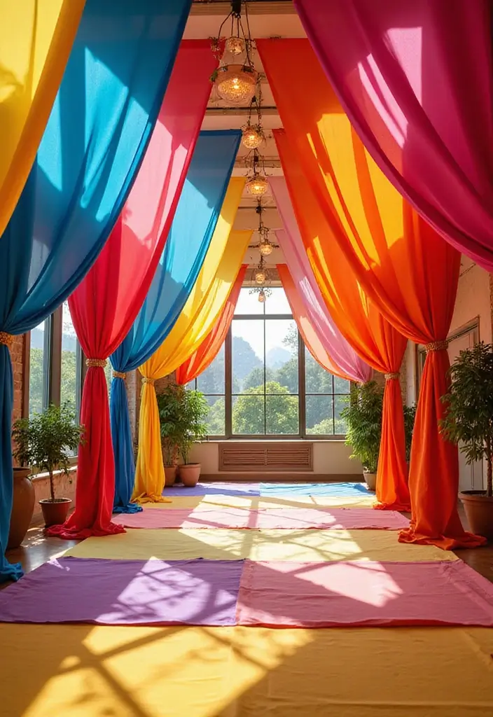 29 Wedding Drapery Ideas That Transform Any Venue - 11. Bold Color Blocks