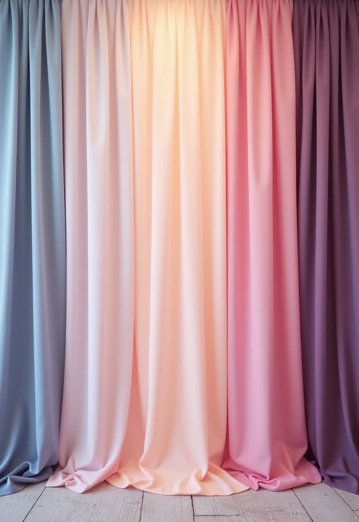 29 Wedding Drapery Ideas That Transform Any Venue - 12. Ombre Drapery Effects