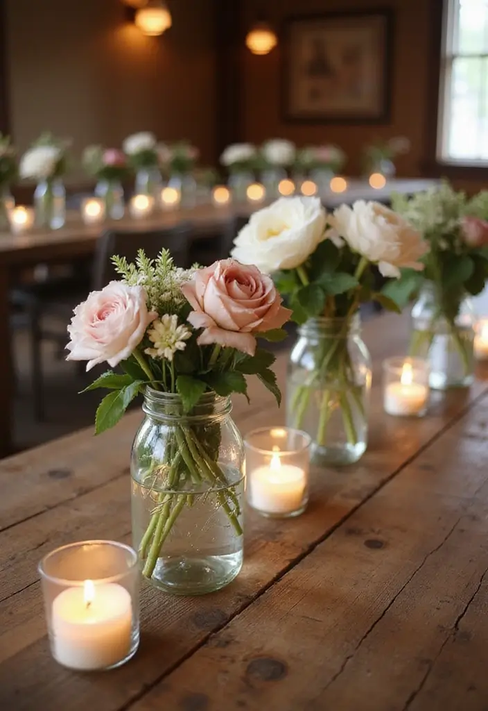 29 Welcome Bride Decoration Ideas That Say Wow - 11. Mason Jar Decor