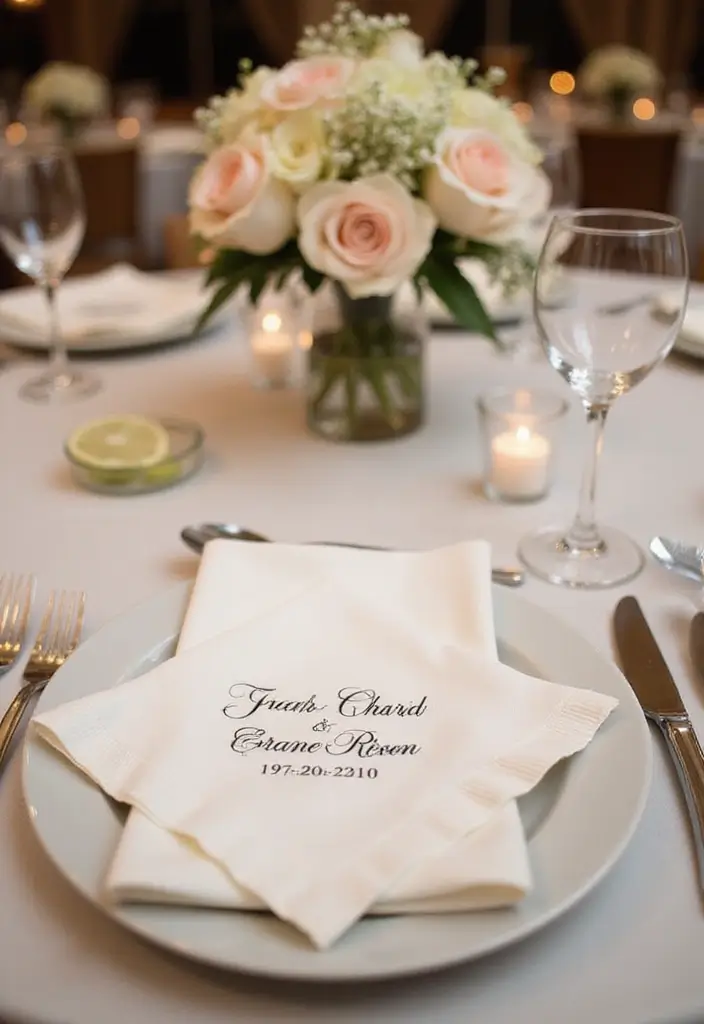 29 Welcome Bride Decoration Ideas That Say Wow - 12. Personalized Napkins