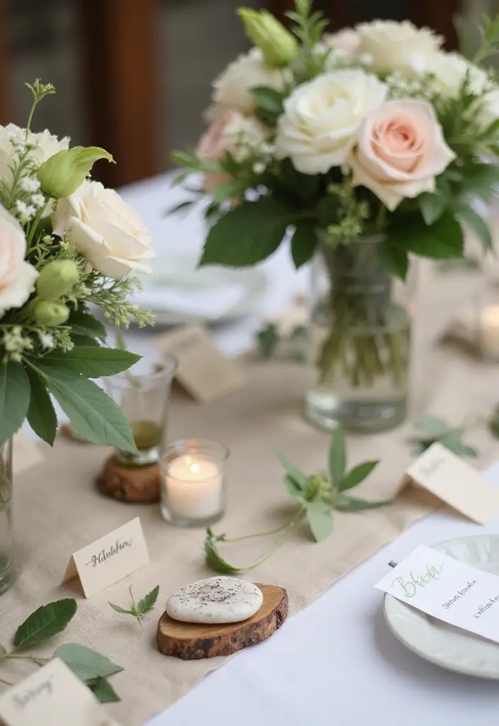 29 Welcome Bride Decoration Ideas That Say Wow - 14. Nature-Inspired Place Cards