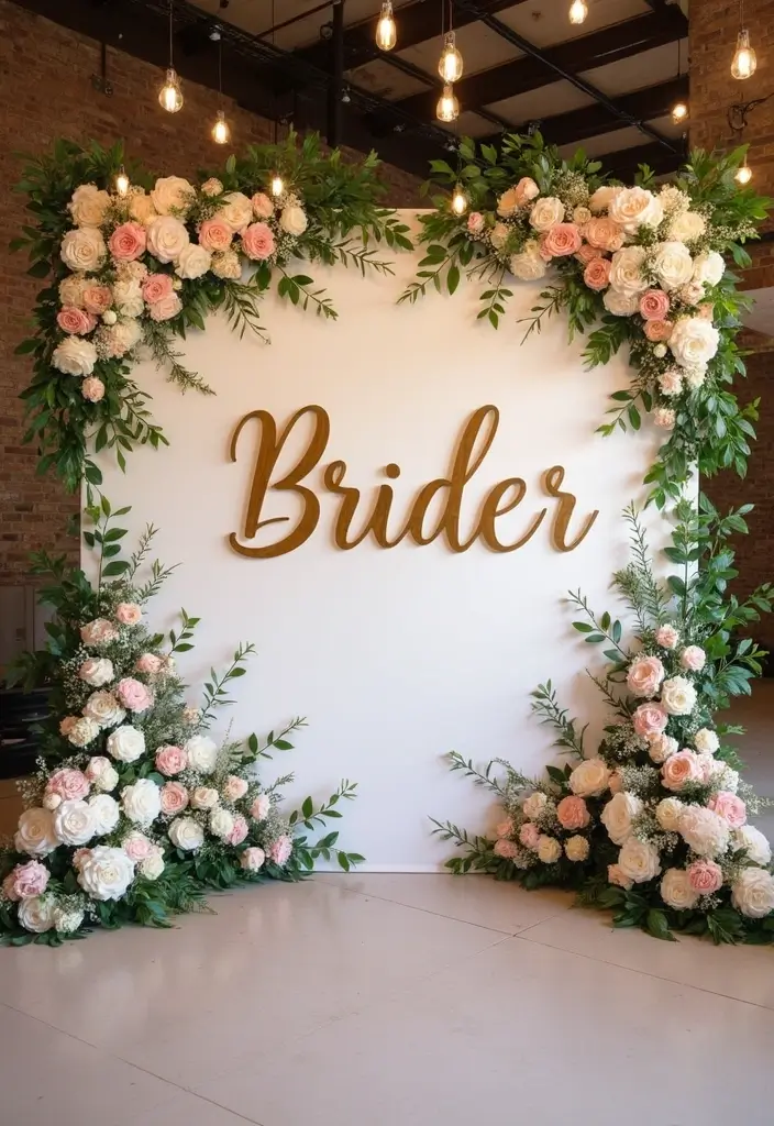 29 Welcome Bride Decoration Ideas That Say Wow - 19. Welcome Bride Mural or Backdrop
