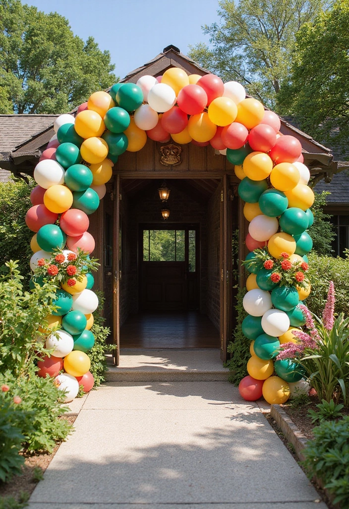 29 Welcome Bride Decoration Ideas That Say Wow - 26. Balloon Garland Welcome