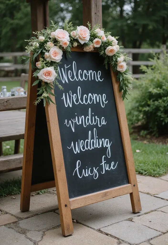29 Welcome Bride Decoration Ideas That Say Wow - 29. Welcome Bride Chalkboard