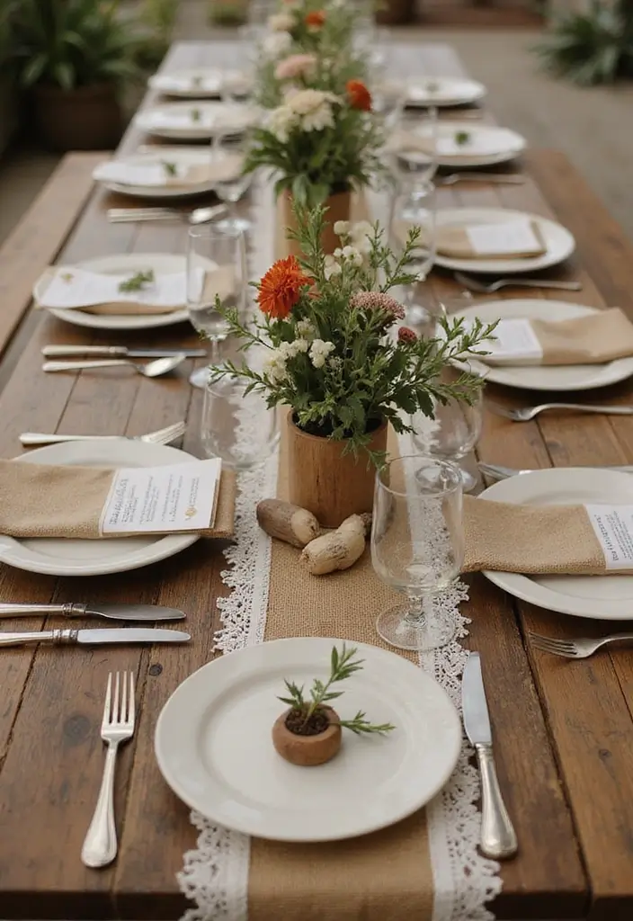 29 Welcome Bride Decoration Ideas That Say Wow - 6. Burlap and Lace Accents