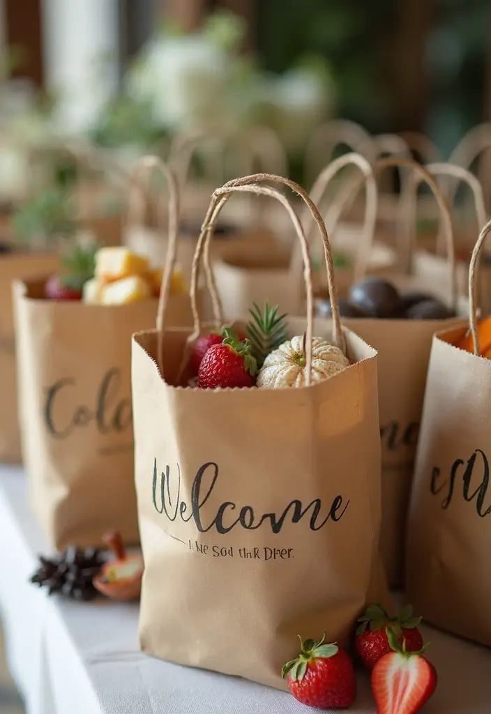 29 Welcome Bride Decoration Ideas That Say Wow - 9. Customized Welcome Bags