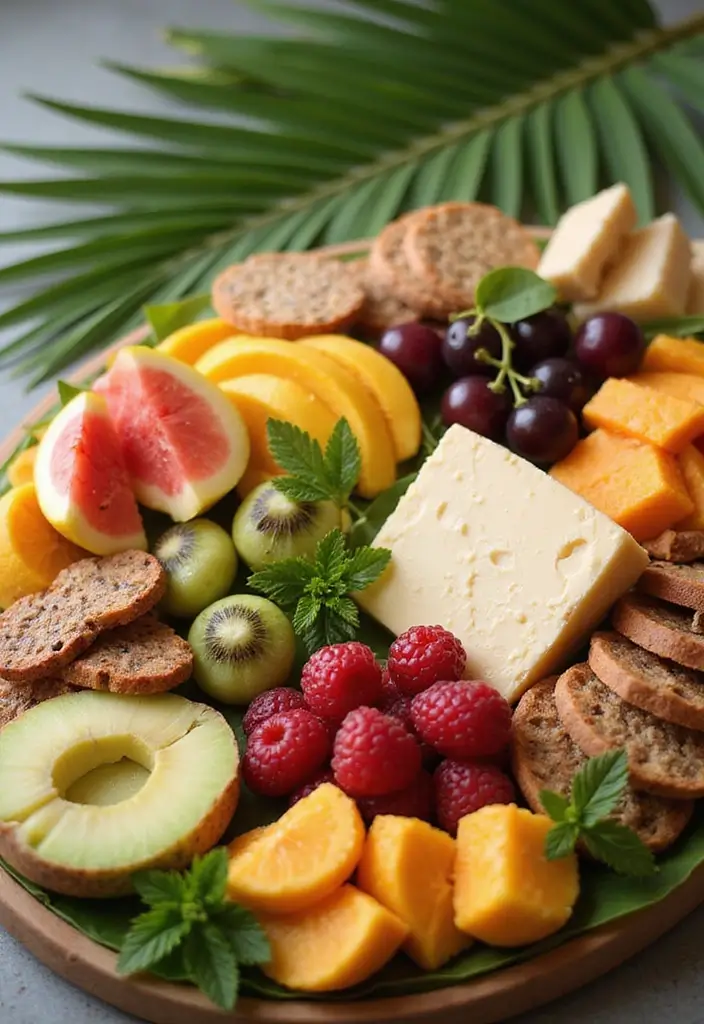 25 Bridal Shower Charcuterie Board Ideas That Guests Will Love - 13. Tropical Island Board