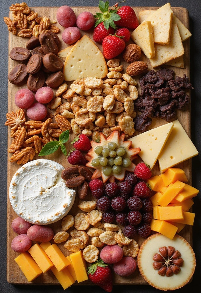25 Bridal Shower Charcuterie Board Ideas That Guests Will Love - 2. Sweet and Salty Delight