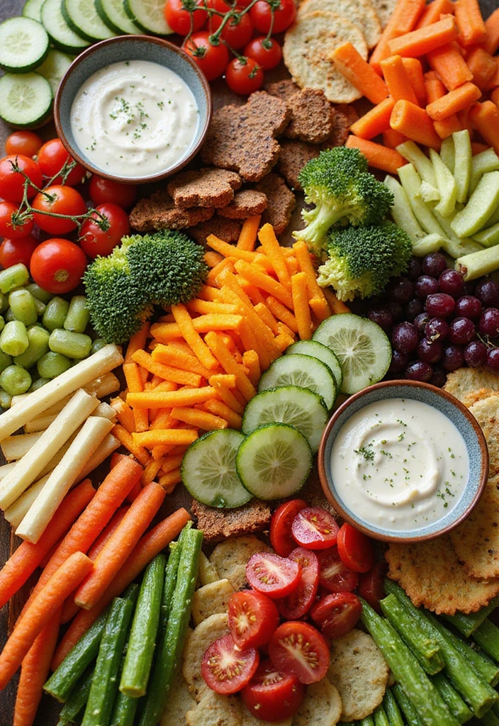 25 Bridal Shower Charcuterie Board Ideas That Guests Will Love - 5. All Veggie Board