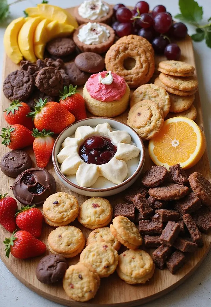 25 Bridal Shower Charcuterie Board Ideas That Guests Will Love - 7. Dessert Charcuterie Board