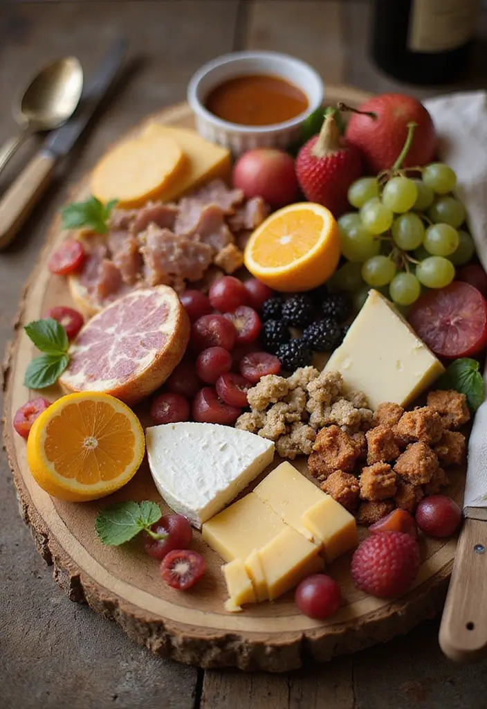 25 Bridal Shower Charcuterie Board Ideas That Guests Will Love - 8. Rustic Farmhouse Board