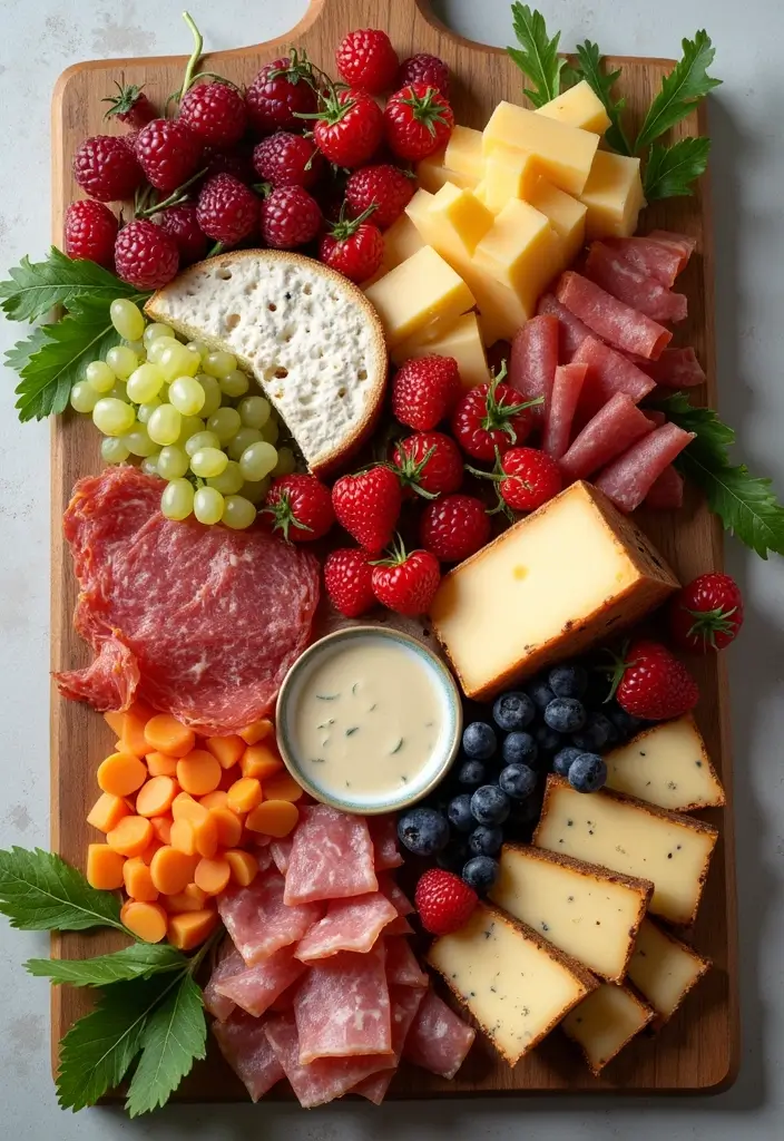 25 Bridal Shower Charcuterie Board Ideas That Guests Will Love - 9. Themed Color Palette Board