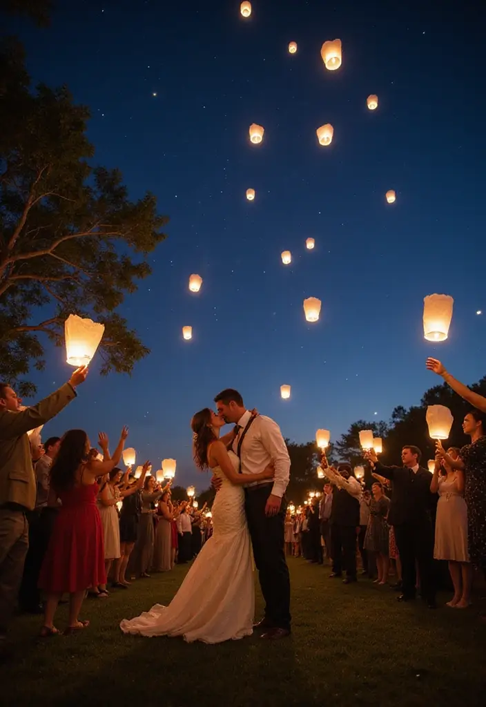 27 Bridal Entry Ideas Indian Style That Wow Guests - 11. Lantern Release