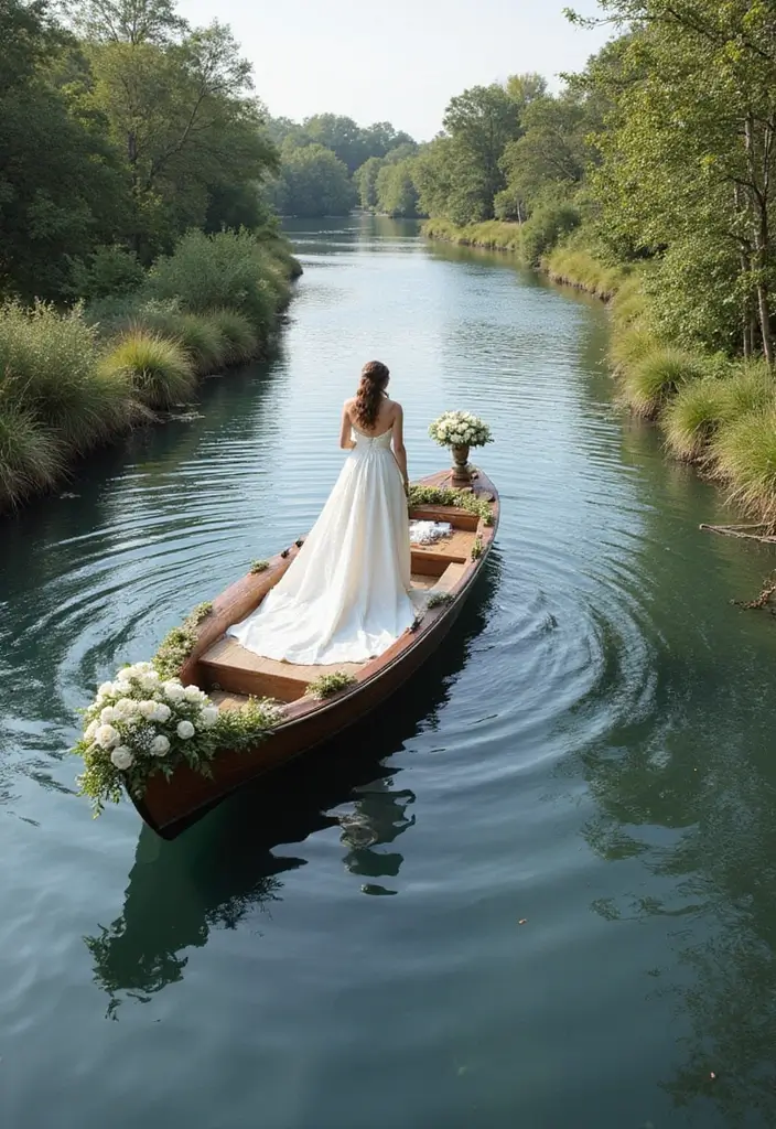 27 Bridal Entry Ideas Indian Style That Wow Guests - 12. Scenic Boat Arrival