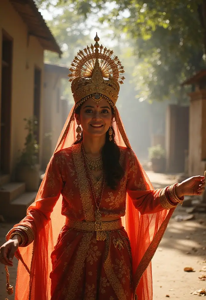 27 Bridal Entry Ideas Indian Style That Wow Guests - 14. Traditional Ghoonghat Reveal