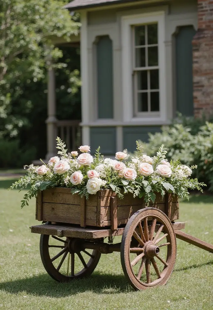 27 Bridal Entry Ideas Indian Style That Wow Guests - 16. Rustic Cart Entry