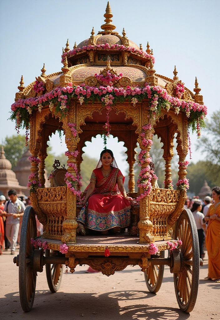 27 Bridal Entry Ideas Indian Style That Wow Guests - 20. Chariot Entry