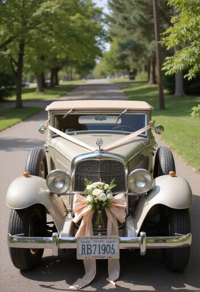 27 Bridal Entry Ideas Indian Style That Wow Guests - 22. Vintage Car Arrival