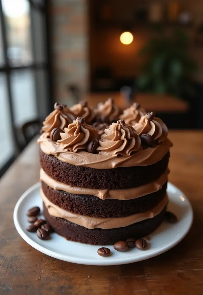 27 One Year Anniversary Cake Ideas That Celebrate Love - 11. Coffee Lover's Mocha Cake