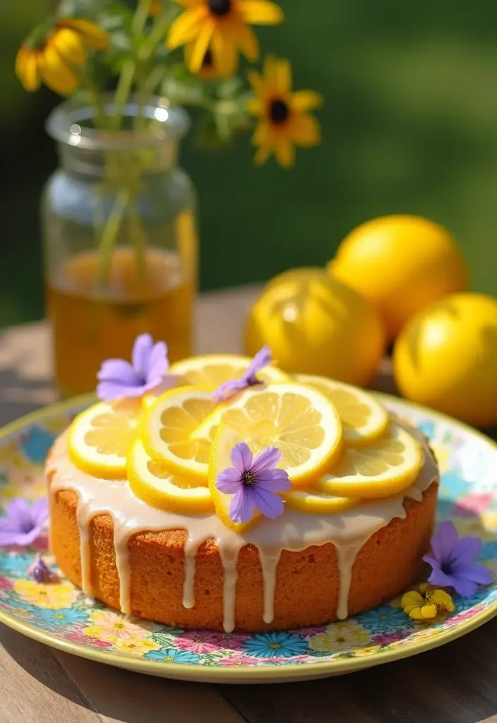 27 One Year Anniversary Cake Ideas That Celebrate Love - 13. Elegant Lemon Drizzle Cake