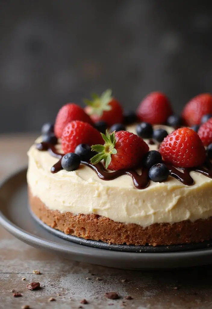 27 One Year Anniversary Cake Ideas That Celebrate Love - 17. Decadent Cheesecake