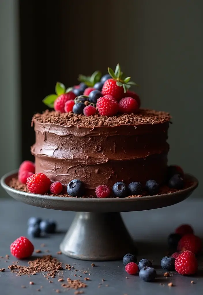 27 One Year Anniversary Cake Ideas That Celebrate Love - 3. Chocolate Ganache Dream Cake