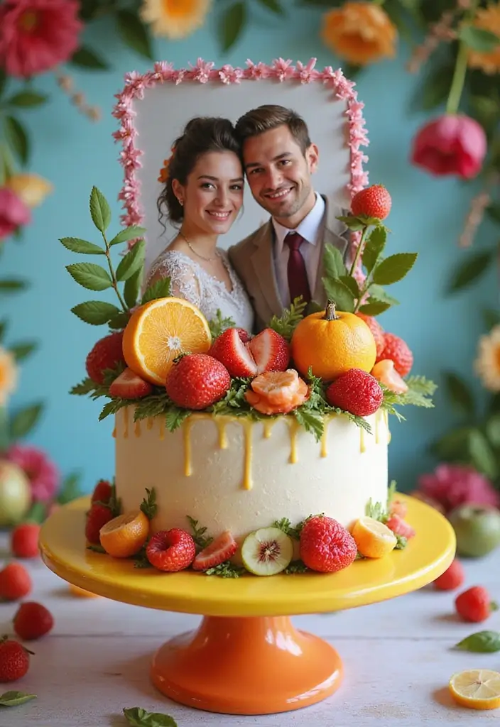 27 One Year Anniversary Cake Ideas That Celebrate Love - 6. Personalized Photo Cake