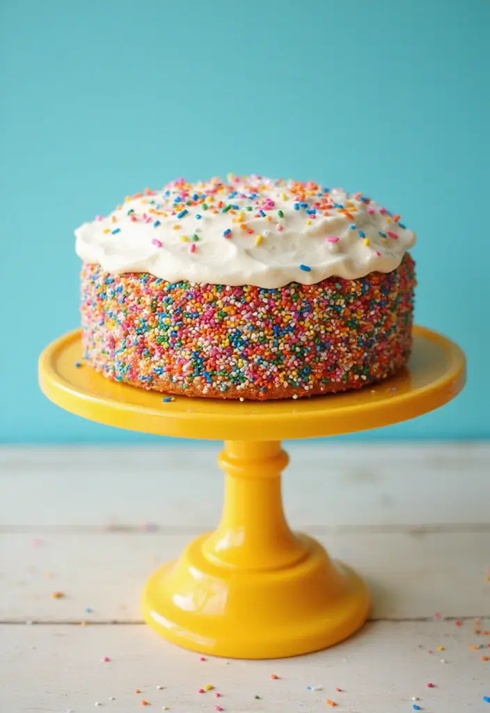 27 One Year Anniversary Cake Ideas That Celebrate Love - 8. Funfetti Surprise Cake
