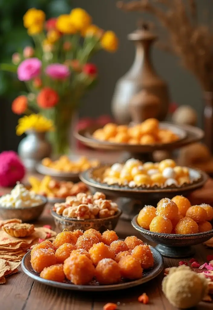 27 Seemantham Decoration Ideas That Honor Tradition - 18. Themed Dessert Tables