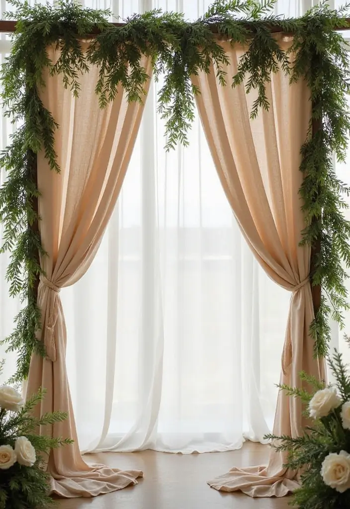 27 Wedding Ideas Indoor That Feel Cozy and Stylish - 15. Whimsical Ceremony Backdrops