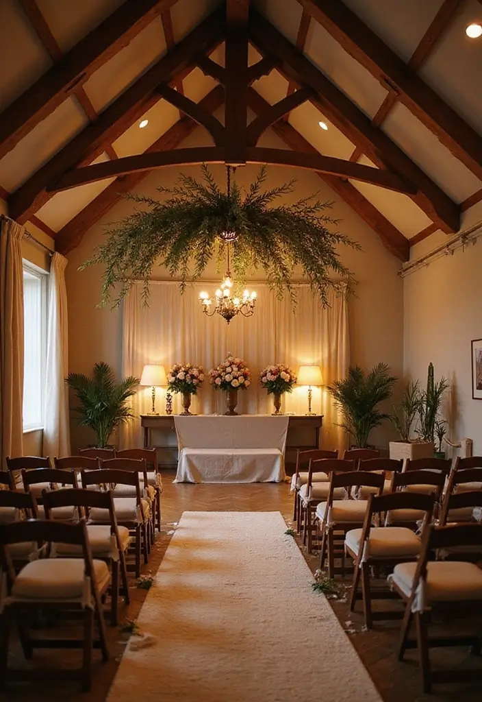 27 Wedding Ideas Indoor That Feel Cozy and Stylish - 17. Warm and Cozy Ceremony Settings