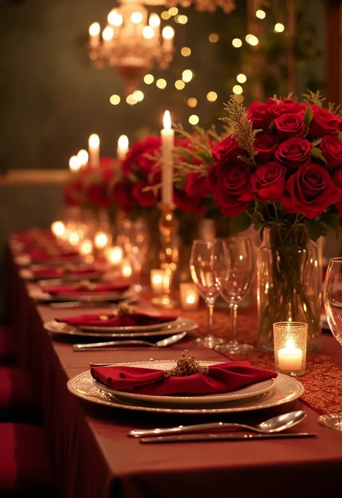 27 Winter Wedding Color Ideas That Feel Cozy And Luxe - 1. Deep Red and Gold
