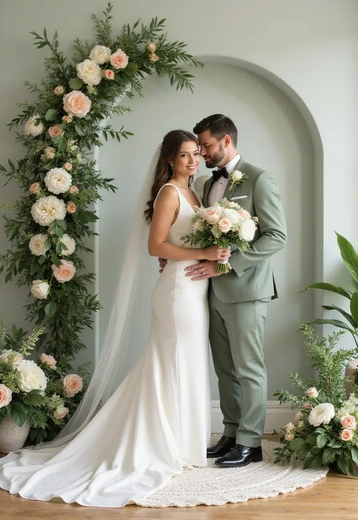 27 Winter Wedding Color Ideas That Feel Cozy And Luxe - 12. Sage Green and Ivory