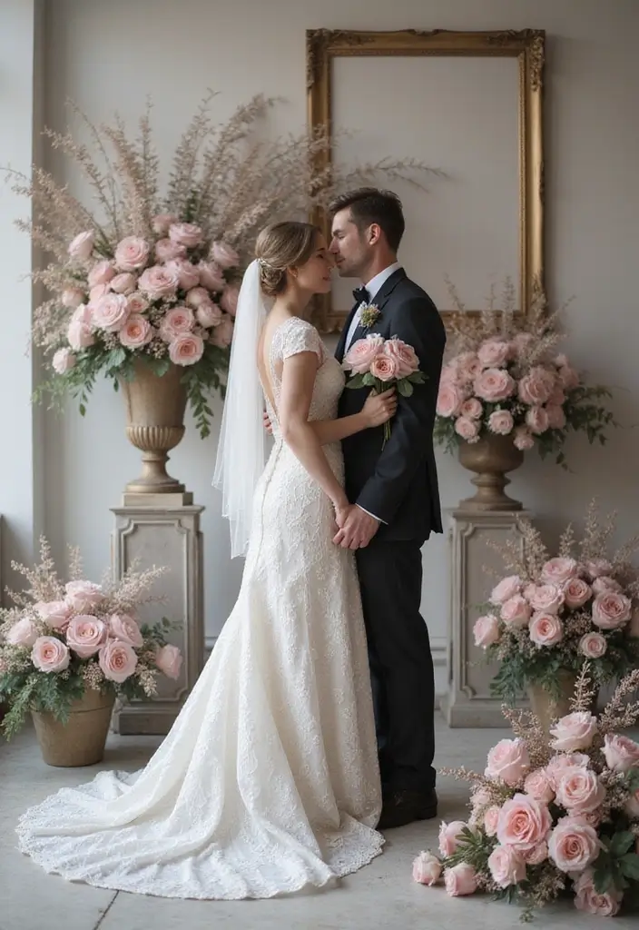 27 Winter Wedding Color Ideas That Feel Cozy And Luxe - 18. Cool Gray and Petal Pink