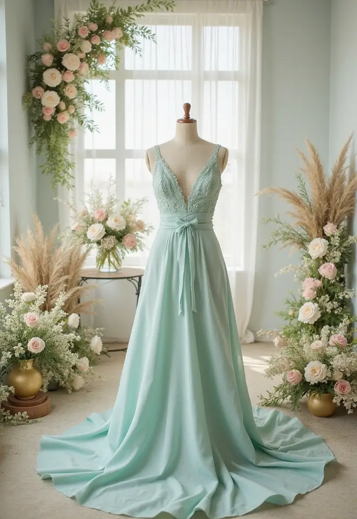 27 Winter Wedding Color Ideas That Feel Cozy And Luxe - 19. Soft Teal and Cream