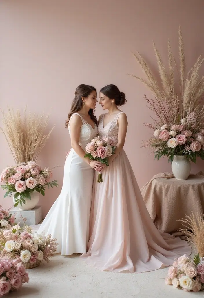 27 Winter Wedding Color Ideas That Feel Cozy And Luxe - 4. Dusty Rose and Ivory