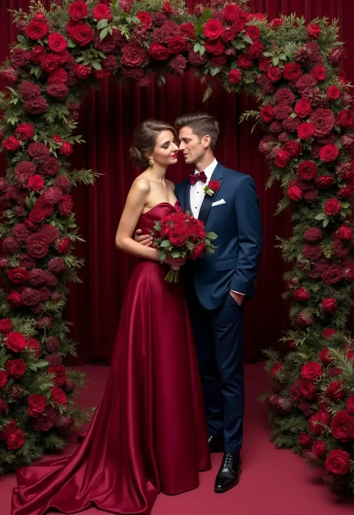 27 Winter Wedding Color Ideas That Feel Cozy And Luxe - 5. Burgundy and Navy