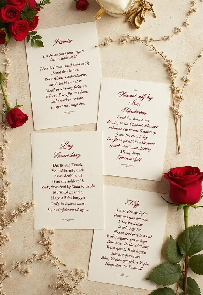 28 Anniversary Cards Ideas To Express True Love - 26. Favorite Song Lyrics Cards