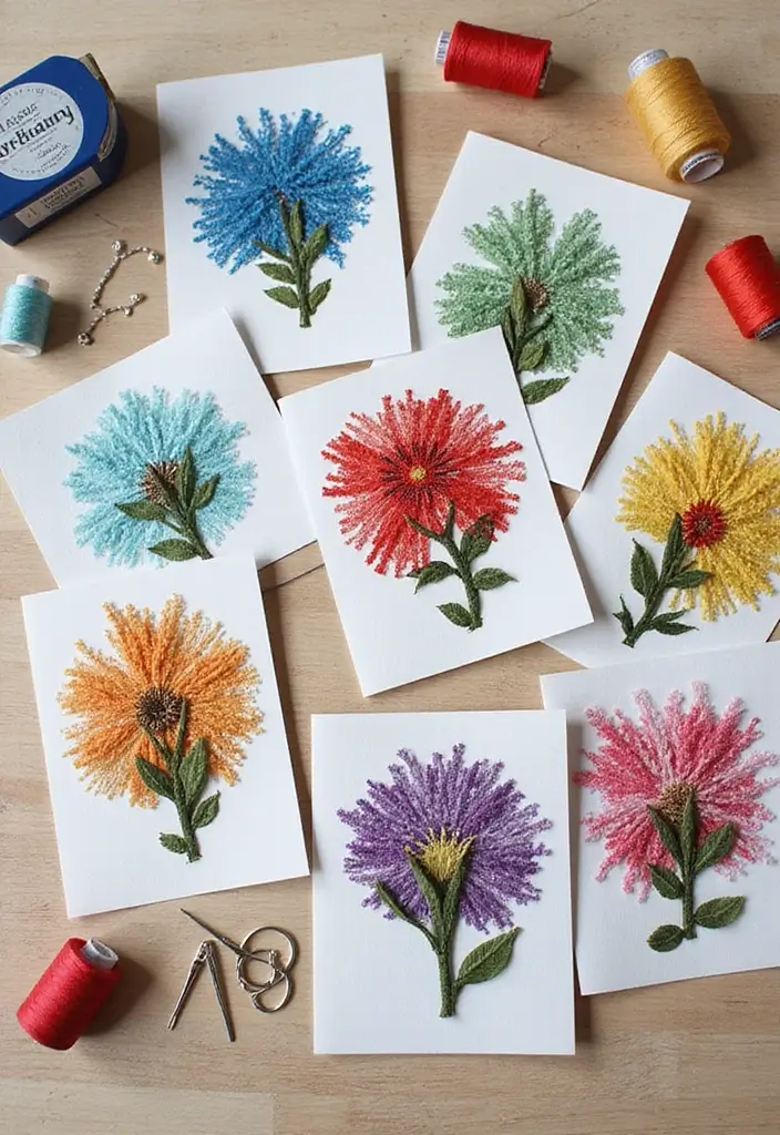 28 Anniversary Cards Ideas To Express True Love - 3. Upcycled Fabric Cards