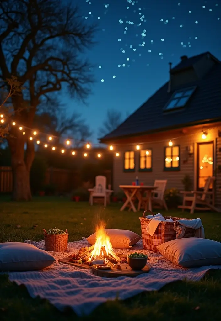28 Backyard Proposal Ideas That Feel Private And Sweet - 1. Stargazing Picnic