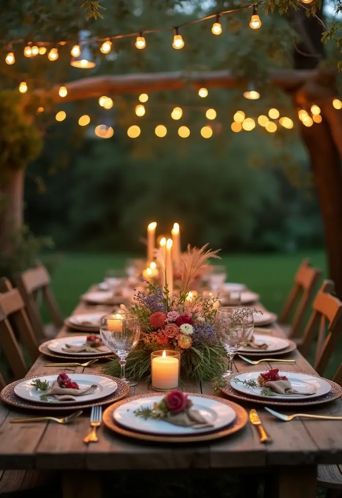 28 Backyard Proposal Ideas That Feel Private And Sweet - 4. Rustic Dinner Under the Stars