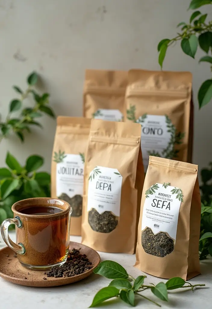 28 Eco-Friendly Bridesmaid Proposal Ideas That Are Cute and Meaningful - 9. Custom Tea Blends in Biodegradable Bags