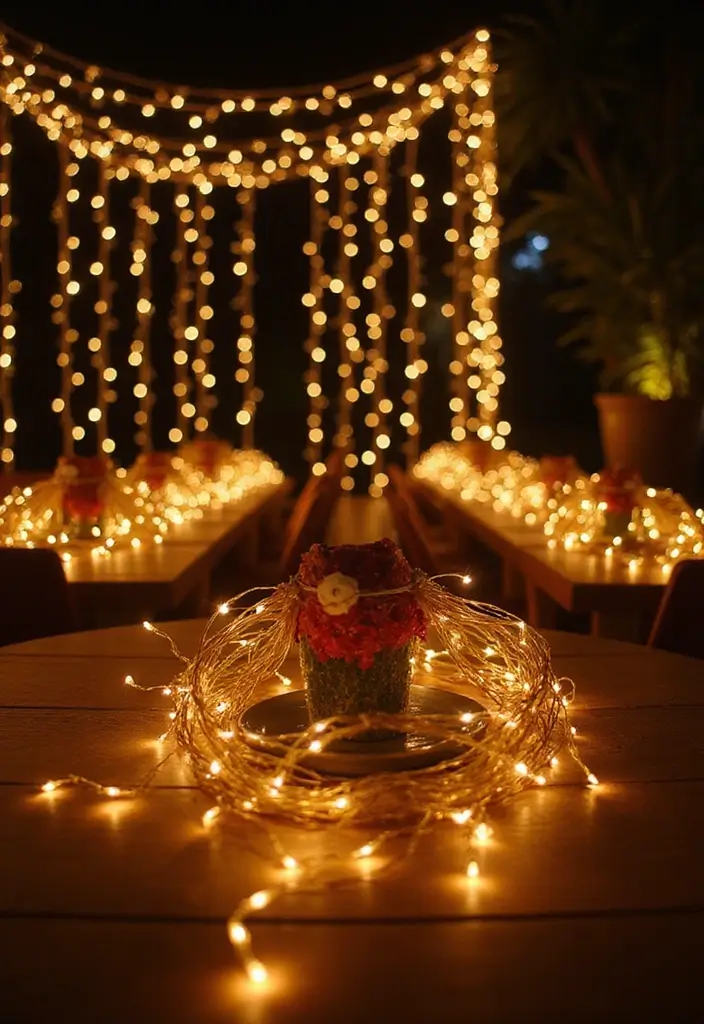 28 Fairytale Bridal Shower Ideas Straight Out Of A Dream - 14. Illumination with Fairy Lights