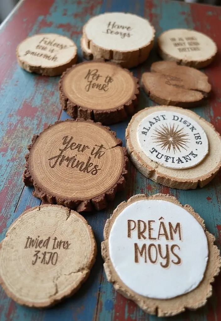 28 Quince Recuerdos Ideas For Guests To Treasure - 13. Personalized Coasters