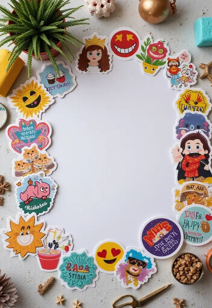 28 Quince Recuerdos Ideas For Guests To Treasure - 25. Custom Stickers