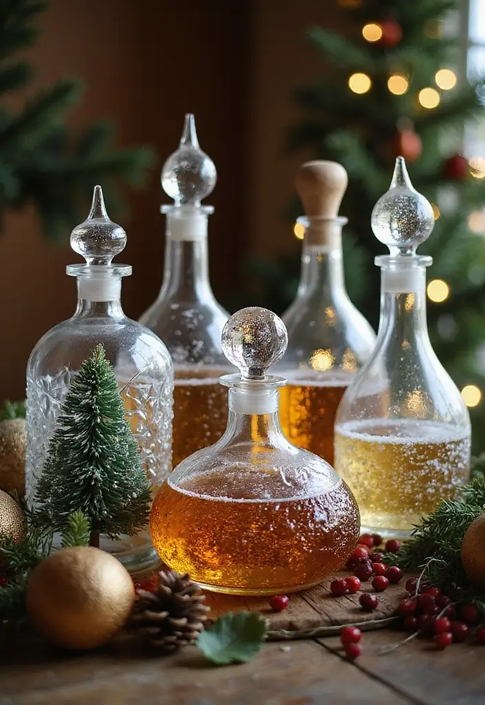 28 Quince Recuerdos Ideas For Guests To Treasure - 28. Unique Glass Bottles