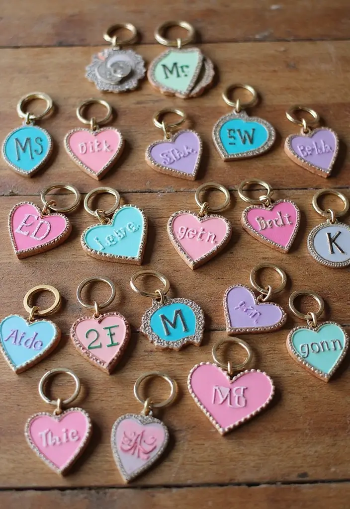 28 Quince Recuerdos Ideas For Guests To Treasure - 7. Personalized Keychains