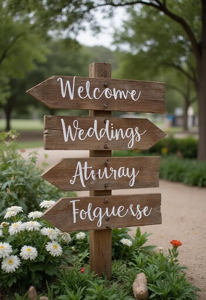 28 Something Borrowed Ideas That Add Meaning to Your Day - 18. Rustic Borrowed Signs