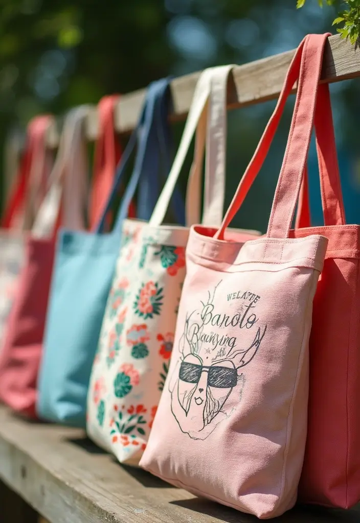 28 Wedding Favor Ideas DIY And Budget Friendly - 7. Fabric Tote Bags